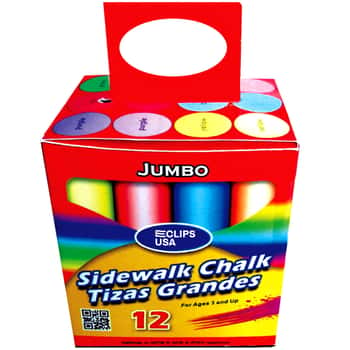 Jumbo Sidewalk Chalk - 12-Pack