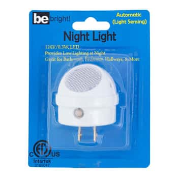 Night Light Dome Shape Automatic Light-sensing/be Bright Blc120v/0.3w Led