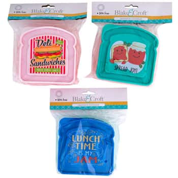 Sandwich Container W/pop Top Lid Plastic 3print Bpa Free 5x1.5in No Online Sales
