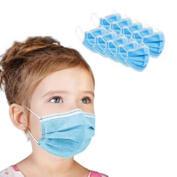 Children's Disposable 3-Ply Face Masks - Blue