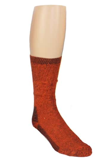 Children's Orange  Thermal Wool Boot Socks