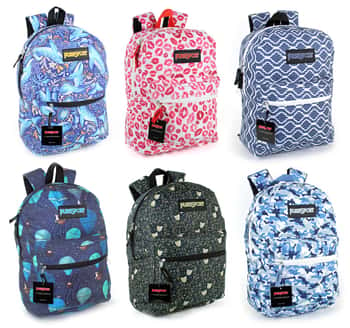 15" Assorted Print Backpacks - Closeout