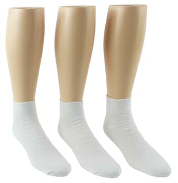 Men's Cotton Athletic Ankle Socks - White