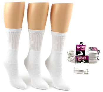 Women's Cotton Athletic Tube Socks - White