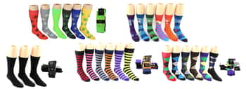 Men's Casual Crew Dress Socks - Assorted Styles - Size 10-13