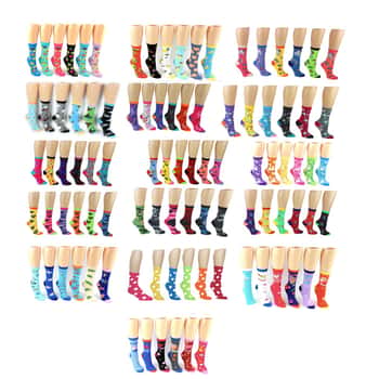Women's Novelty Crew Socks - Assorted Styles - Size 9-11