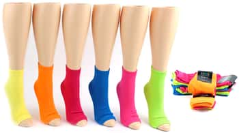 Women's Pedicure Socks - Solid Colors - Size 9-11