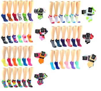 Women's Low Cut Novelty Socks - Assorted Prints - Size 9-11