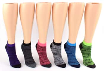 Women's Low Cut Novelty Socks - Space Dye Print - Size 9-11