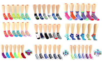 Boy's & Girl's Low Cut Novelty Socks  - Assorted Prints - Size 6-8