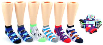Toddler Boy's & Girl's Low Cut Novelty Socks - Sport Print - Size 2-4