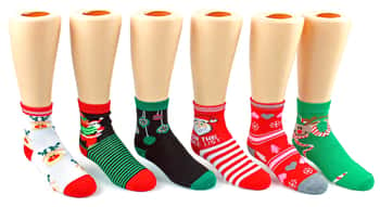 Children's Christmas Socks - Assorted Sizes Combo Pack