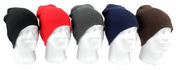 Adult Beanie Winter Knit Hats - Assorted Colors