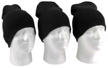 Adult Beanie Winter Knit Hats - Black