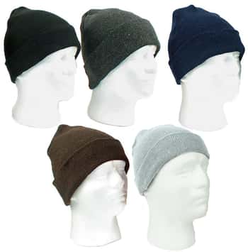 Adult & Children's Cuffed Winter Knit Hats Combo Pack