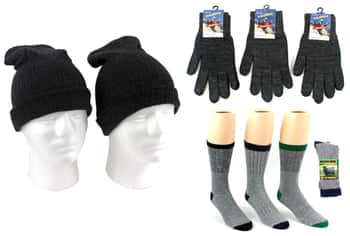 Adult Wool Combo - Hats, Gloves, and Angora Wool Blend Socks