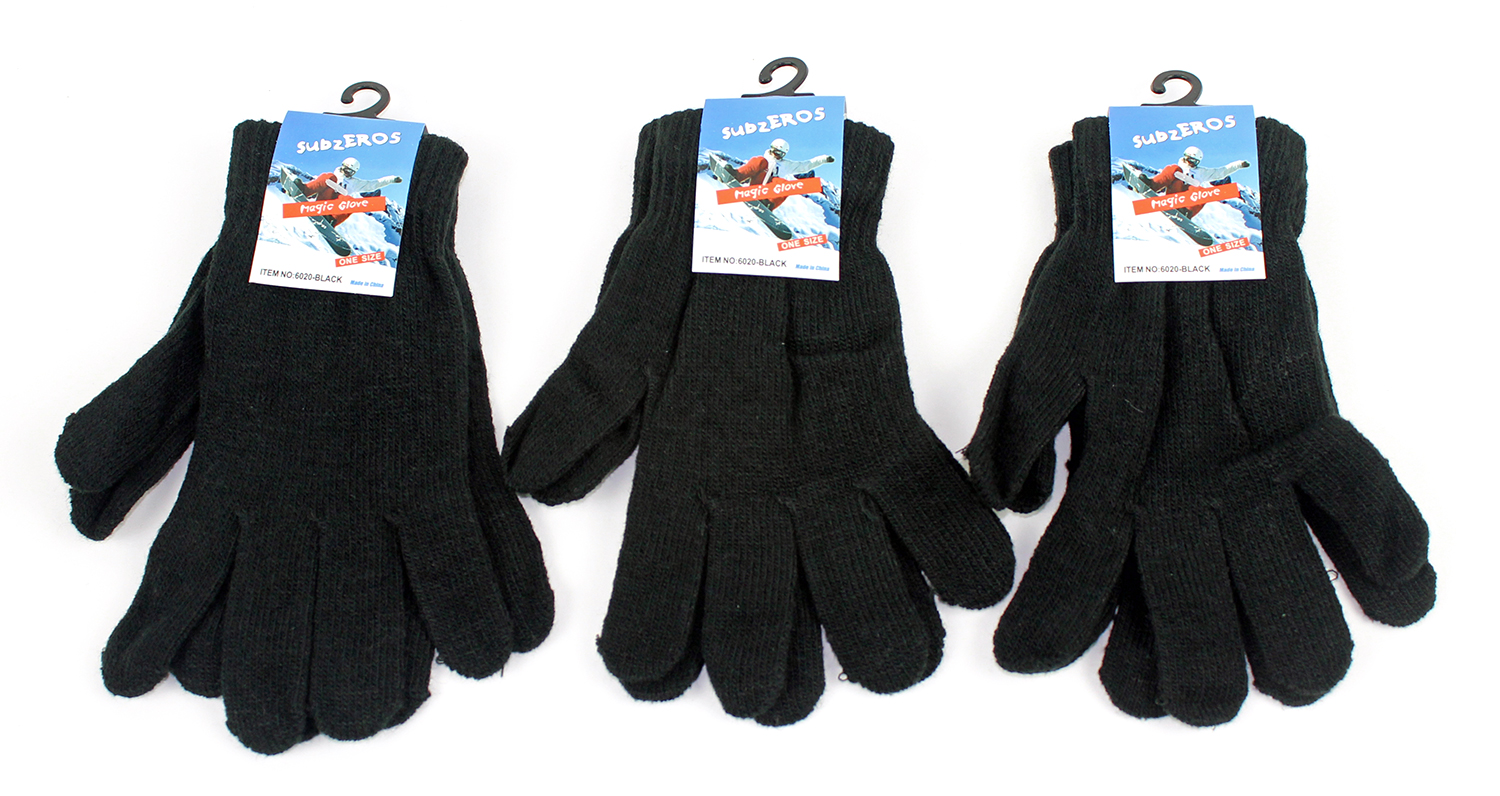 Adult Magic Stretch Gloves - Black