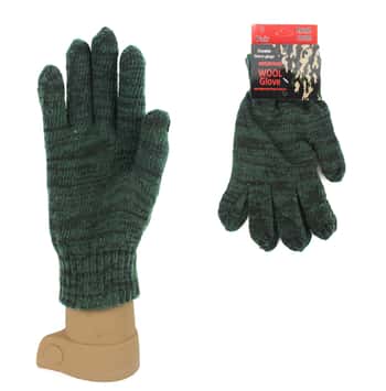 Adult Heavy Duty Merino Wool Knit Gloves - Camo Print