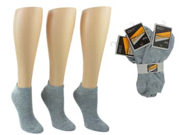 Men's No-Show Socks - Grey - Size 10-13