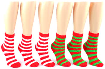 Fuzzy Christmas Socks - Size 9-11