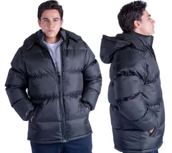 Men's Insulated Winter Puffer Jackets w/ Fleece Lining & Hood - Sizes Medium-2XL
