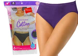 Fruit of the Loom Women's No Show Thong Underwear, 3 Pack, Sizes 5-9