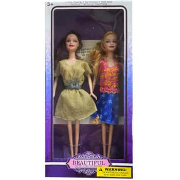 2 Pack Fashion Beauty Doll Set