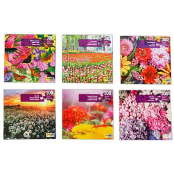 Puzzle 300pc Floral Delight 24x18 6assorted