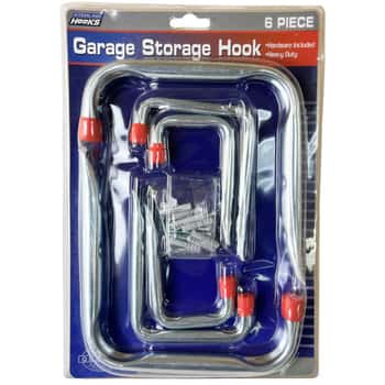6 Pack Steel Storage Hooks