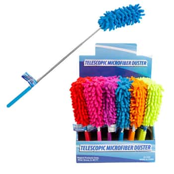 Duster Microfiber Telescopic Extend To 29in In 24pc Pdq 6asst Colors Cleaning Label