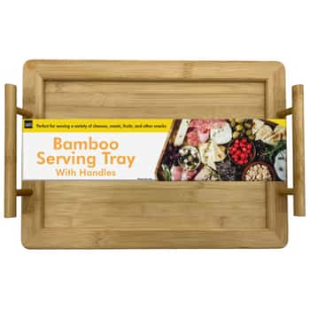Bamboo Serving Board Tray with Handles