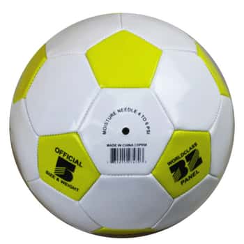 Size 5 Yellow &amp; White Soccer Ball