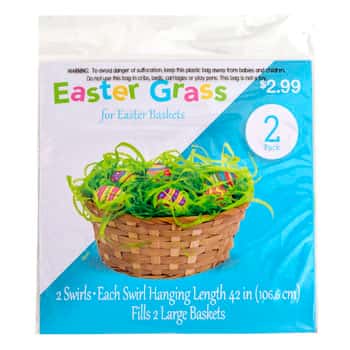 Easter Grass Paper Swirl 2pk Green Pp $2.99