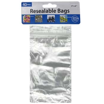 40 Piece Medium Resealable Storage Bags