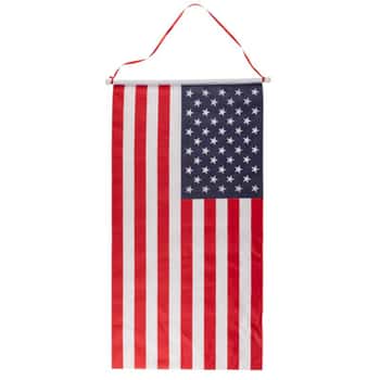 Flag Banner On Dowel W/hanging Ribbon 16.25 X 30.875in/pat Ht