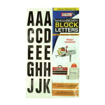Adhesive Plastic Block Letters