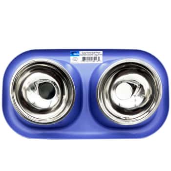 Easy Feed Spill-Proof Slanted Double Dog Bowl
