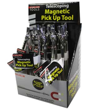 Telescoping Mini Magnetic Pick-Up Tool w/Pen Clip in Countertop Display