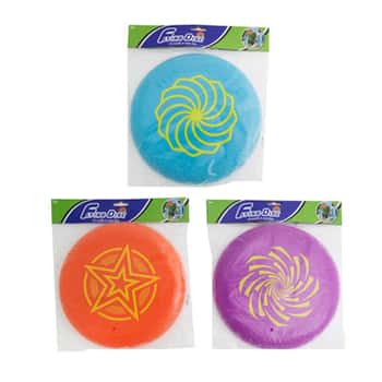 Flying Disc Plastic 10in Dia 3ast Polybag Header
