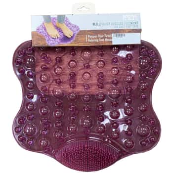Soothe By Apana Reflexology Foot Massaging Mat with Foot Scrubber in Purple