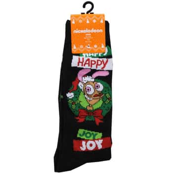 1 Pack Nickelodeon Ren and Stimpy Mens Crew Socks in Sizes 10-13