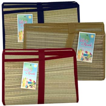 Bamboo Picnic Mat in Assorted Trim Colors