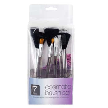 Clear Cosmetic Brush Set in Organizer