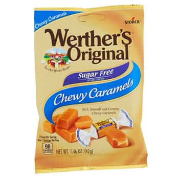 Candy Werthers Sugar Free Chewy Caramel 1.46 Oz Bag