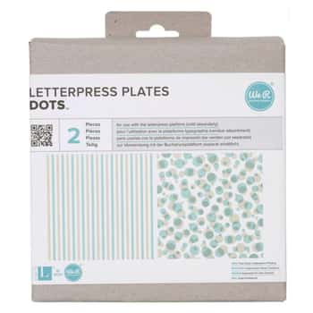 WE-R 2 Piece Dots Themed Letterpress Plates