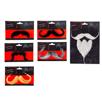 Mustache Dress-up 6ast Styles Self-adhesive Pb/insert Card