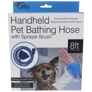 Handheld Pet Bathing Hose with Sprayer Brush