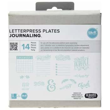 WE-R 14 Piece Journaling Themed Letterpress Plates