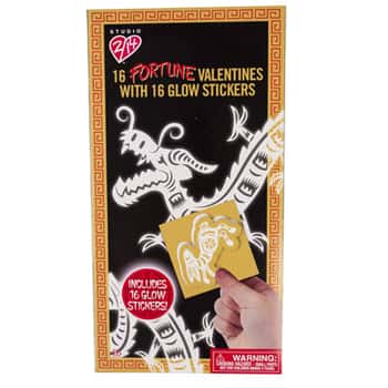 Valentine Cards 16ct Glow In The Dark Good Fortune *2.99* Boxed