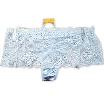 Light Blue Stretch Lace Underwear Thong